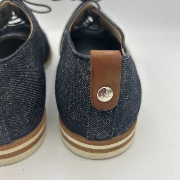 Attilio Giusti Leombruni 38 / US 7.5 Chambray Oxfords Shoes Flats - Picture 7 of 11